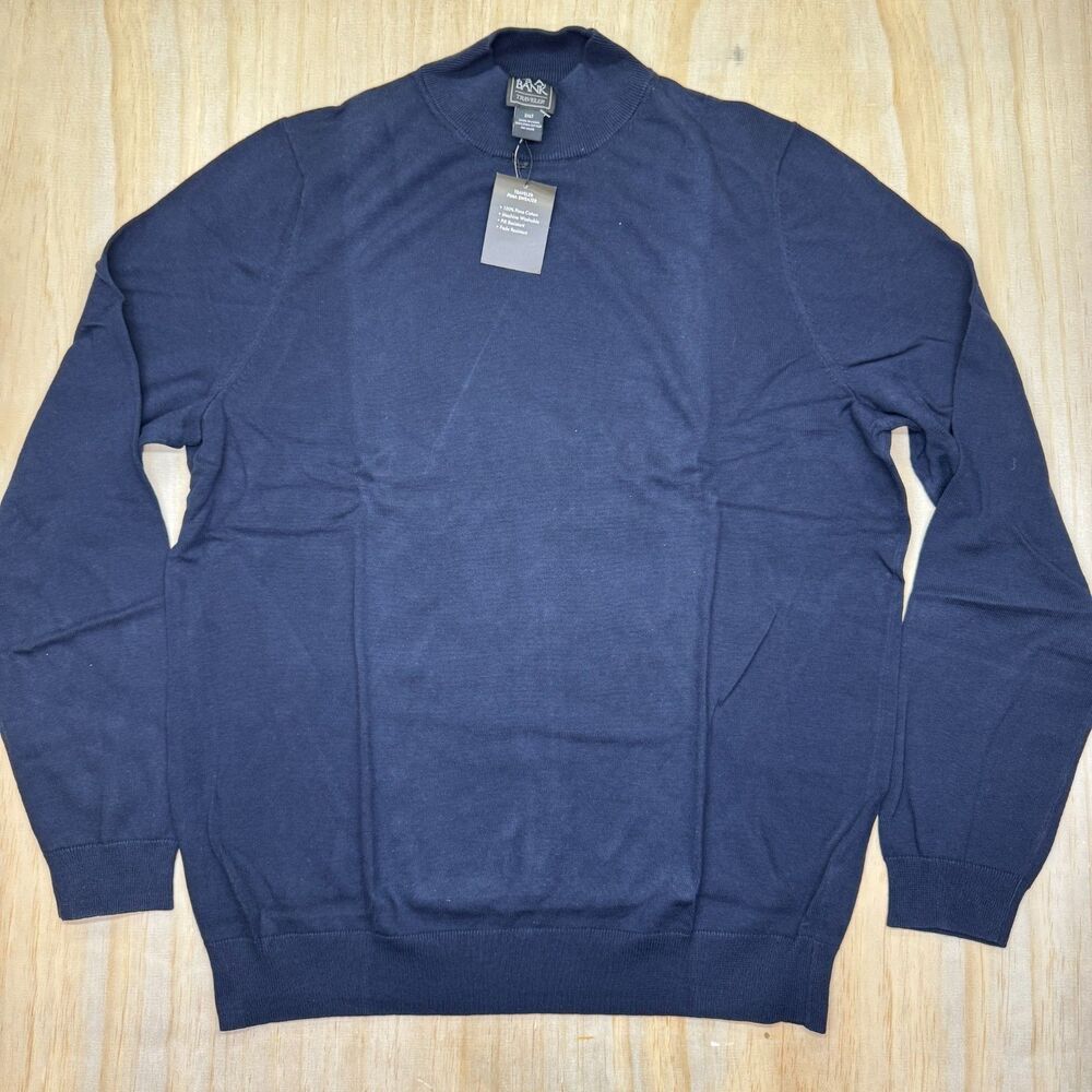 NEW Jos A Bank Traveler Mock Neck Lightweight Sweater Pima Cotton 2XL TALL